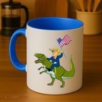 Funny July 4th Donald Trump T-Rex Coffee Mug thumb 4