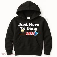 Funny July 4th Just Here To Bang Kids Hoodie thumb 0