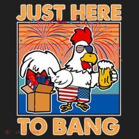 Funny Just Here To Bang Fireworks Beer Chicken Tumbler thumb 3