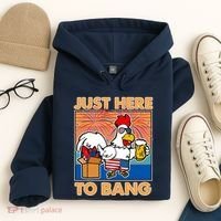 Funny Just Here To Bang Fireworks Beer Chicken Hoodie thumb 4