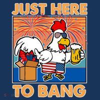 Funny Just Here To Bang Fireworks Beer Chicken Mousepad thumb 1