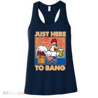 Funny Just Here To Bang Fireworks Beer Chicken Women's Tank Top thumb 0