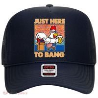 Funny Just Here To Bang Fireworks Beer Chicken Hat thumb 0