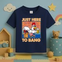 Funny Just Here To Bang Fireworks Beer Chicken Toddler T-Shirt thumb 3
