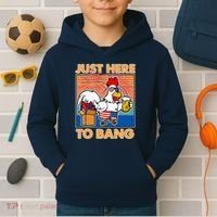 Funny Just Here To Bang Fireworks Beer Chicken Kids Hoodie thumb 2
