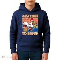 Funny Just Here To Bang Fireworks Beer Chicken Kids Hoodie thumb 4