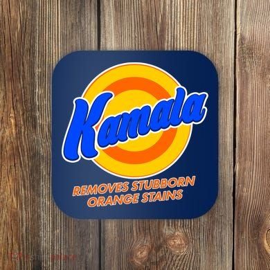 Funny Kamala Removes Stubborn Orange Stains Coaster