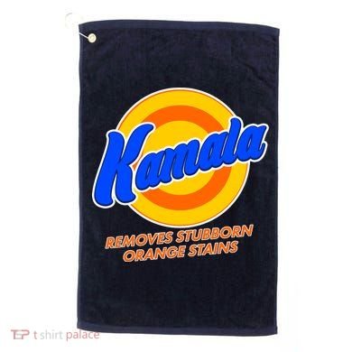 Funny Kamala Removes Stubborn Orange Stains Golf Towel