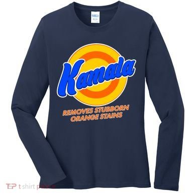 Funny Kamala Removes Stubborn Orange Stains Women's Long Sleeve Shirt