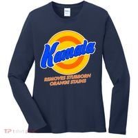 Funny Kamala Removes Stubborn Orange Stains Women's Long Sleeve Shirt thumb 0