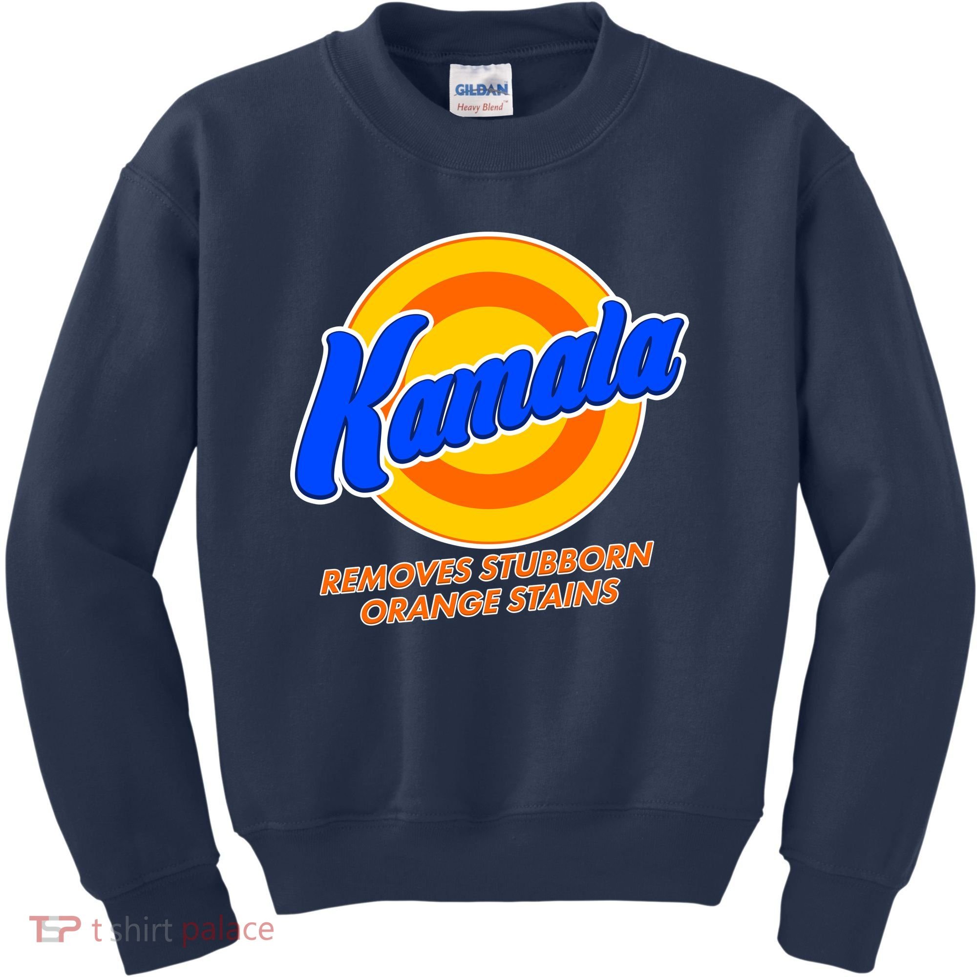 Funny Kamala Removes Stubborn Orange Stains Kids Sweatshirt
