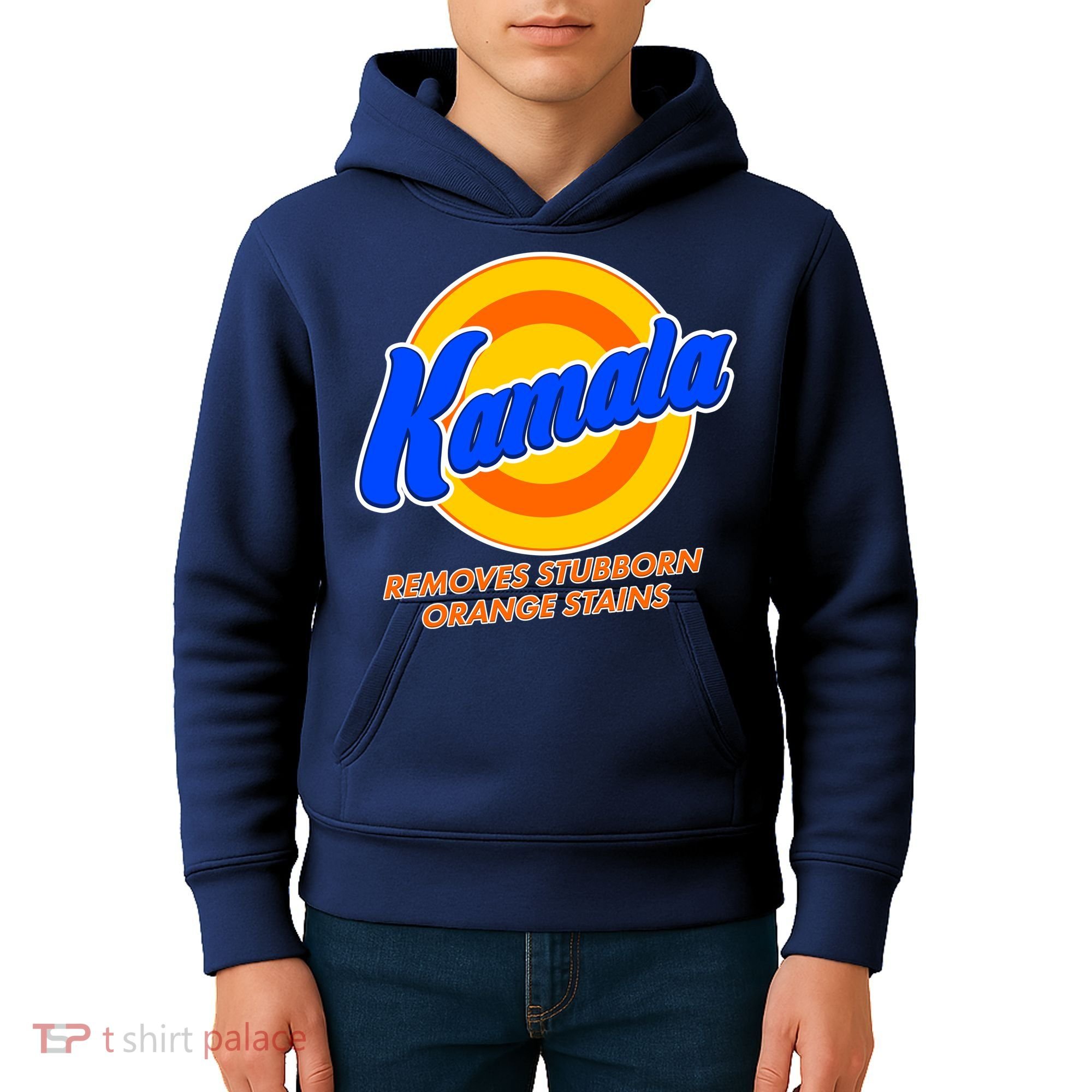 Funny Kamala Removes Stubborn Orange Stains Kids Hoodie