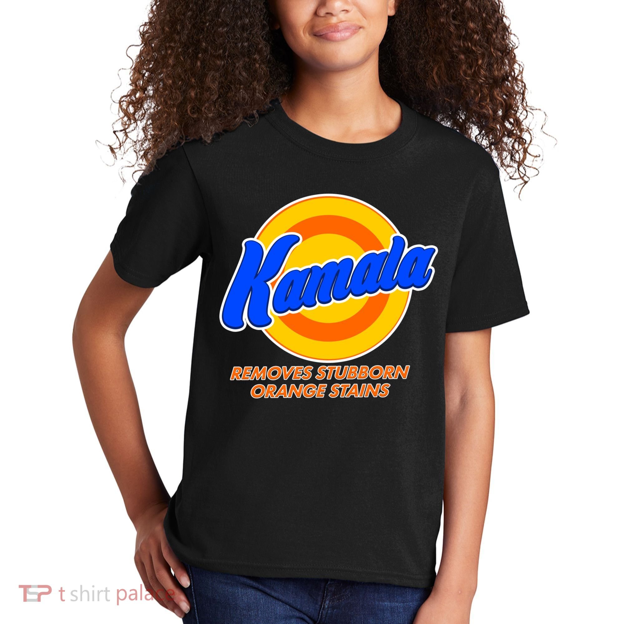 Funny Kamala Removes Stubborn Orange Stains Kids T-Shirt