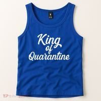 Funny King Of Quarantine Tank Top thumb 2