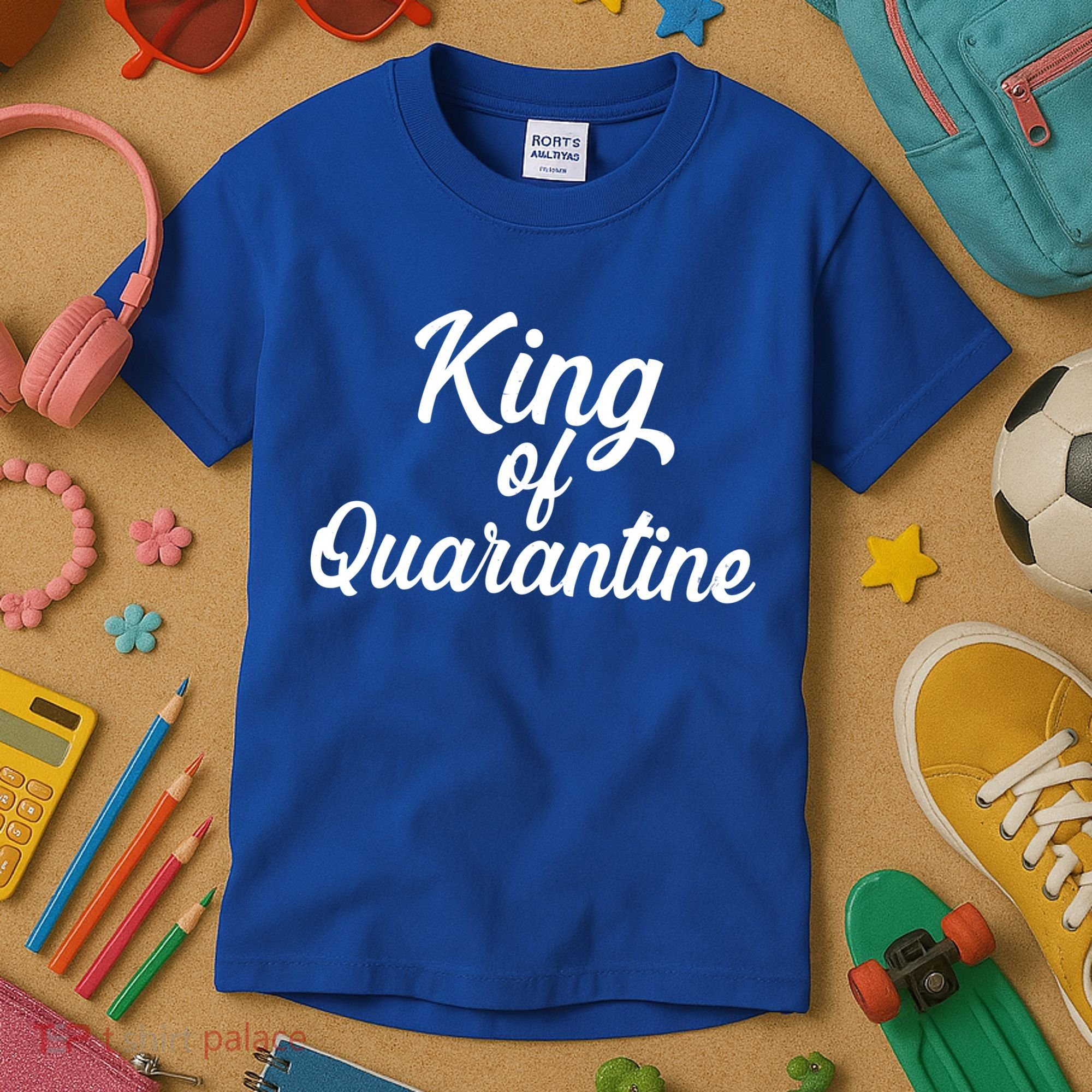 Funny King Of Quarantine Kids T-Shirt