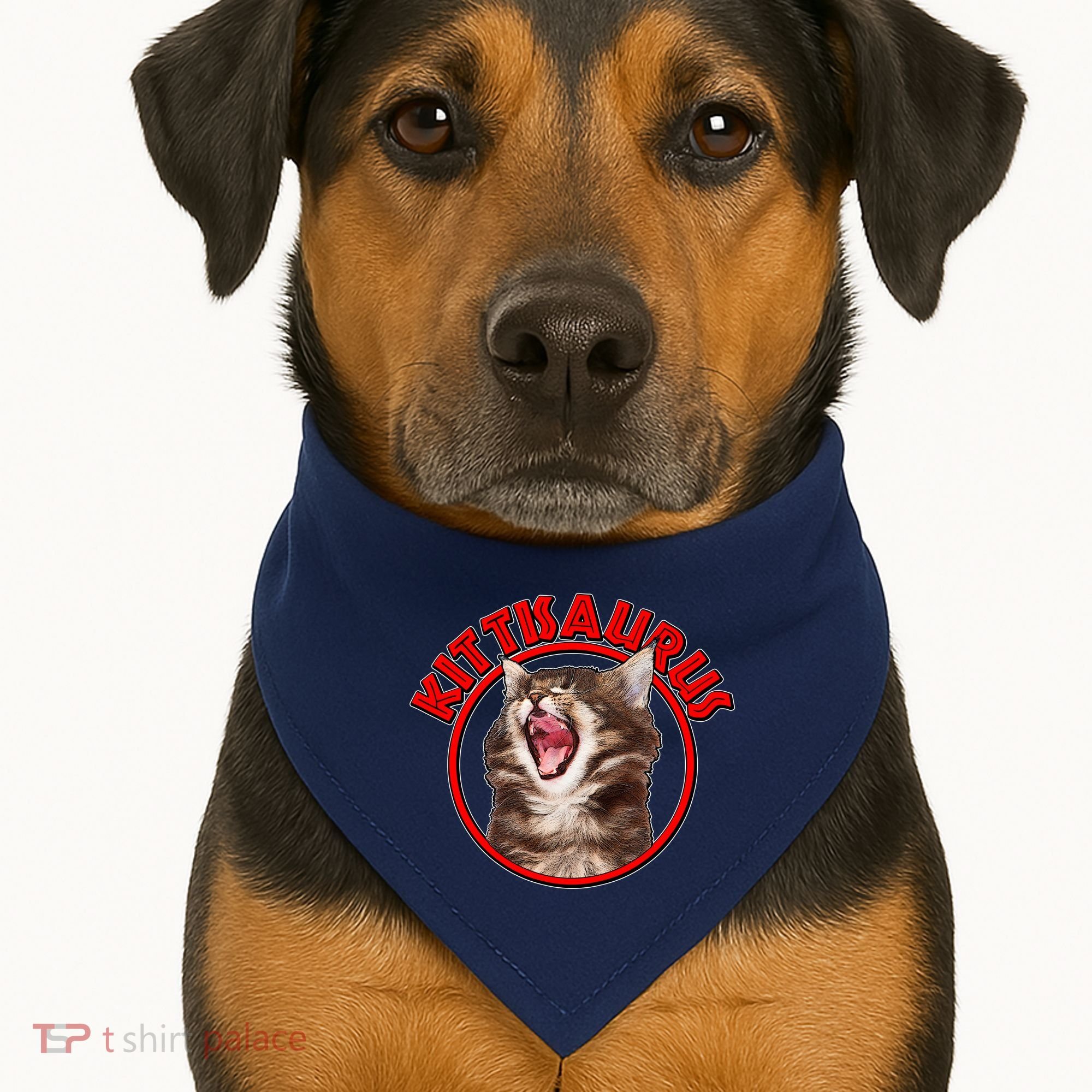 Funny Kittisaurus  USA-Made Doggie Bandana