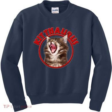 Funny Kittisaurus  Kids Sweatshirt