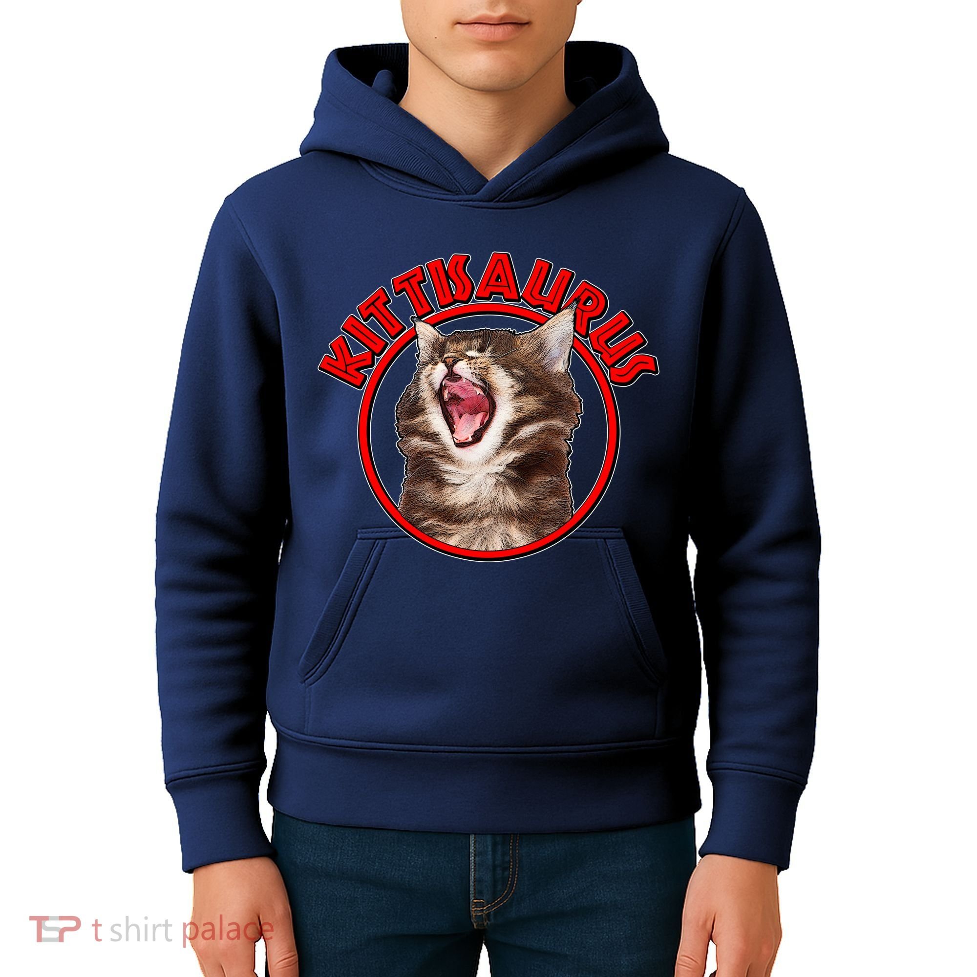 Funny Kittisaurus  Kids Hoodie