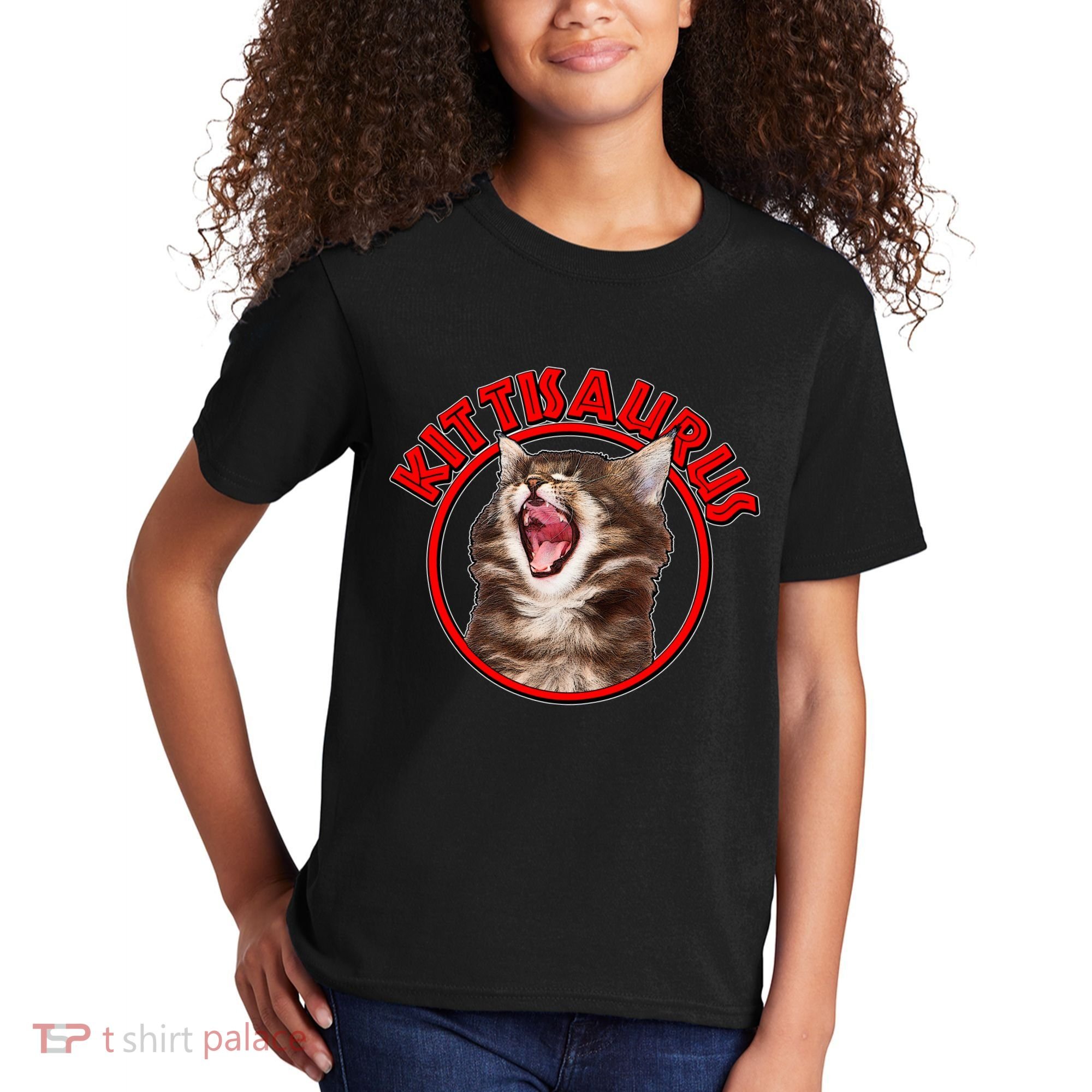Funny Kittisaurus  Kids T-Shirt