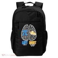 Funny Left Right Brain Pi Pie Backpack thumb 0