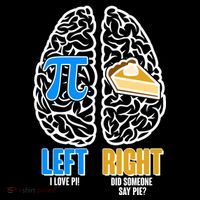 Funny Left Right Brain Pi Pie Backpack thumb 2