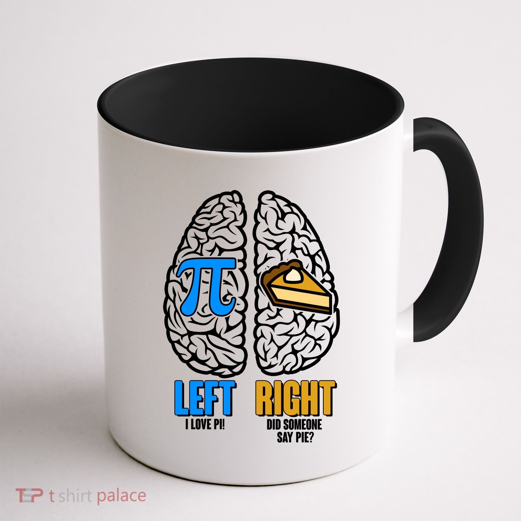 Funny Left Right Brain Pi Pie Coffee Mug