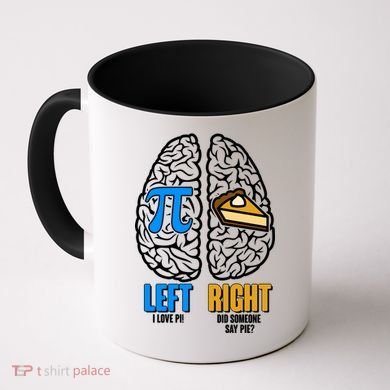 Funny Left Right Brain Pi Pie Coffee Mug