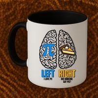 Funny Left Right Brain Pi Pie Coffee Mug thumb 2