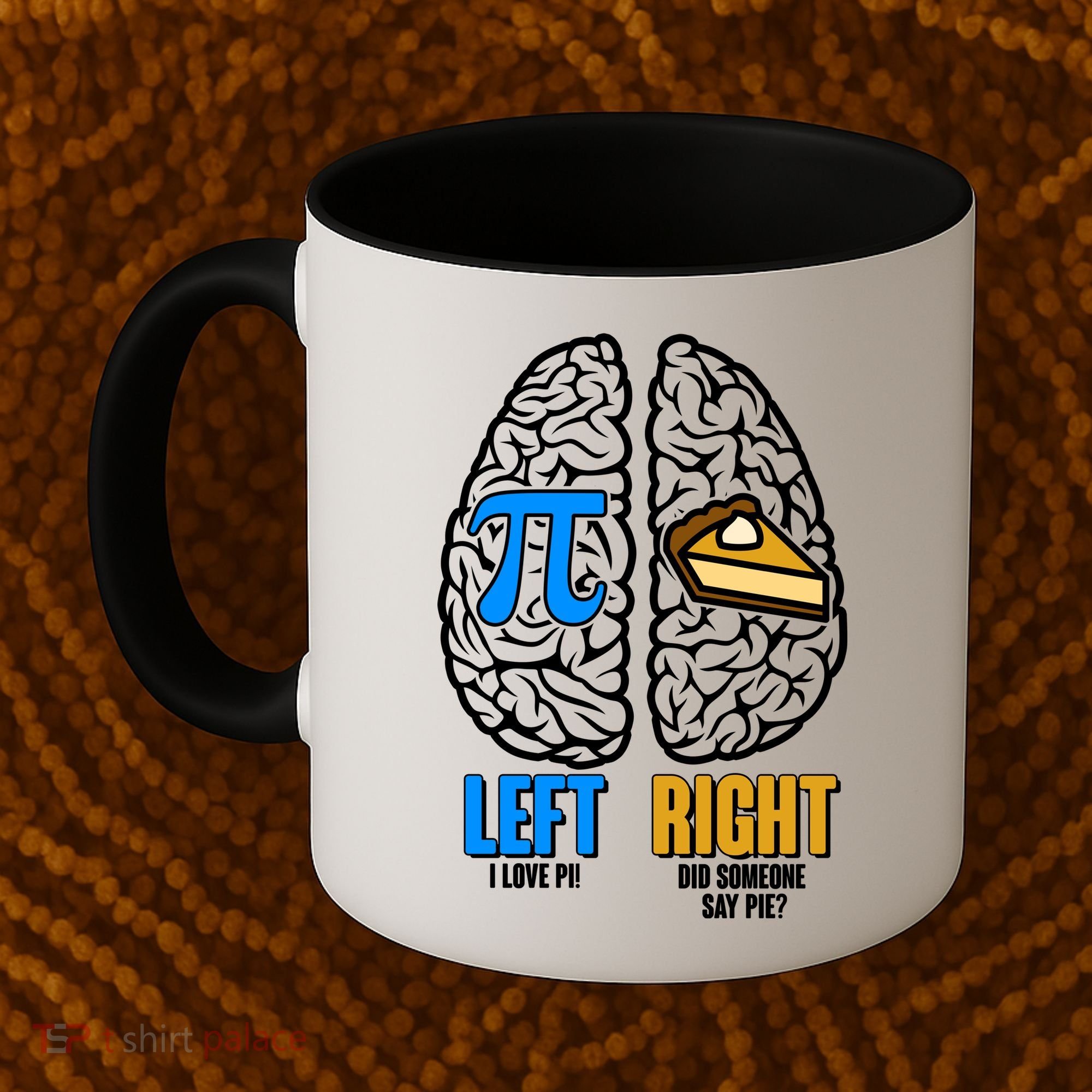 Funny Left Right Brain Pi Pie Coffee Mug