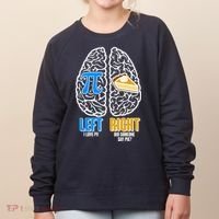 Funny Left Right Brain Pi Pie Women's Sweatshirt thumb 0