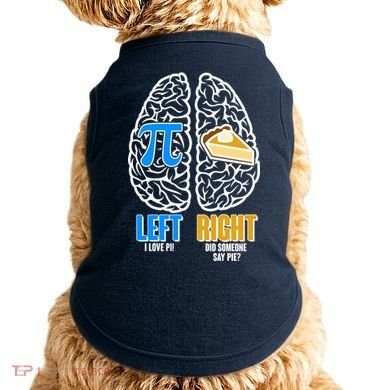 Funny Left Right Brain Pi Pie Doggie Tank