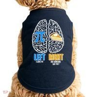 Funny Left Right Brain Pi Pie Doggie Tank thumb 0