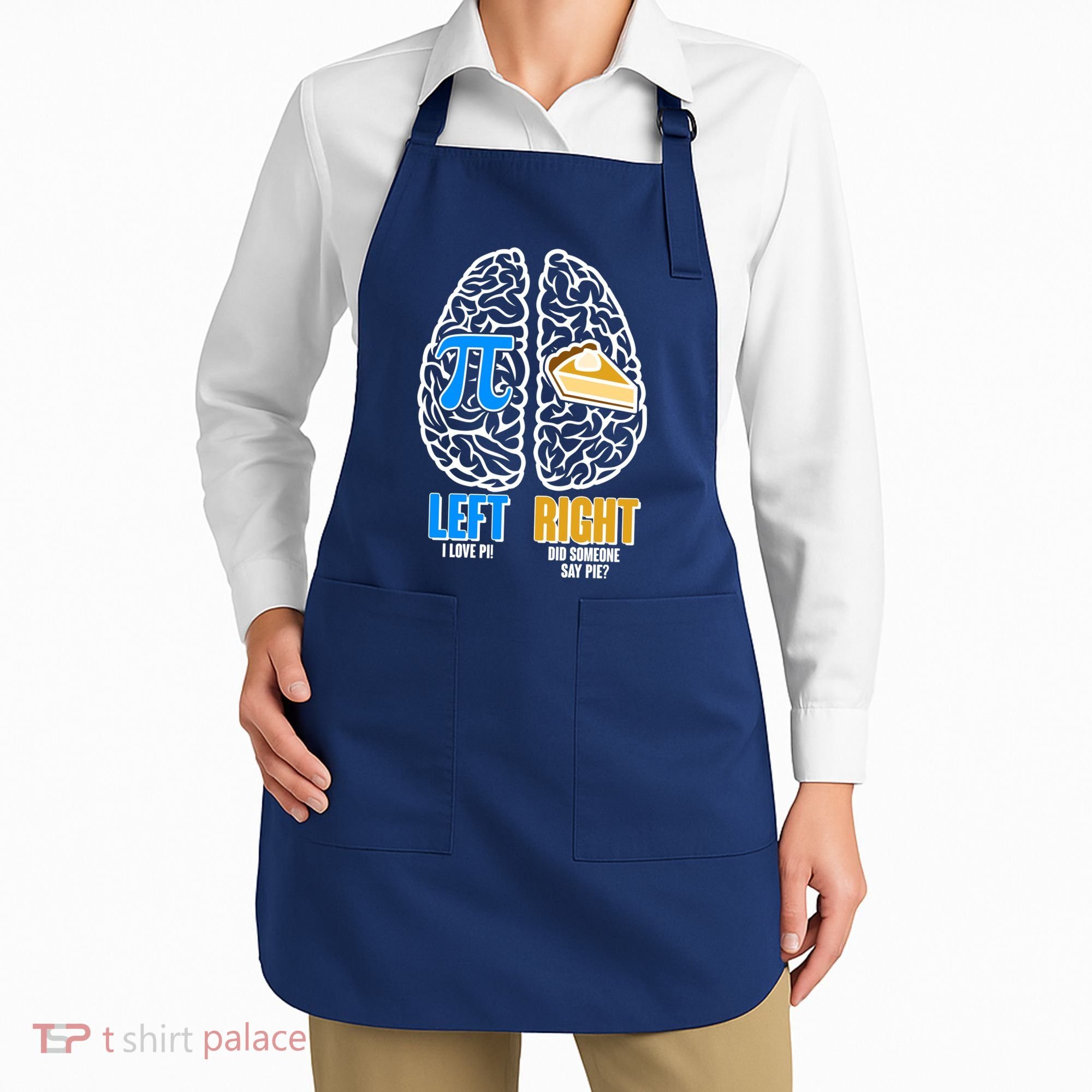 Funny Left Right Brain Pi Pie Apron