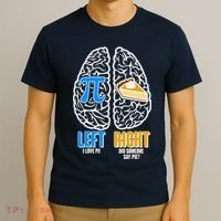 Funny Left Right Brain Pi Pie T-Shirt thumb 3