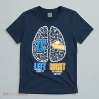 Funny Left Right Brain Pi Pie T-Shirt thumb 5