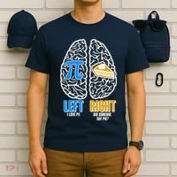 Funny Left Right Brain Pi Pie T-Shirt thumb 6