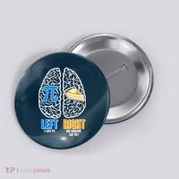 Funny Left Right Brain Pi Pie Button thumb 0