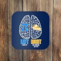 Funny Left Right Brain Pi Pie Coaster thumb 0