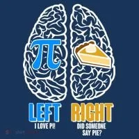 Funny Left Right Brain Pi Pie Polo thumb 2