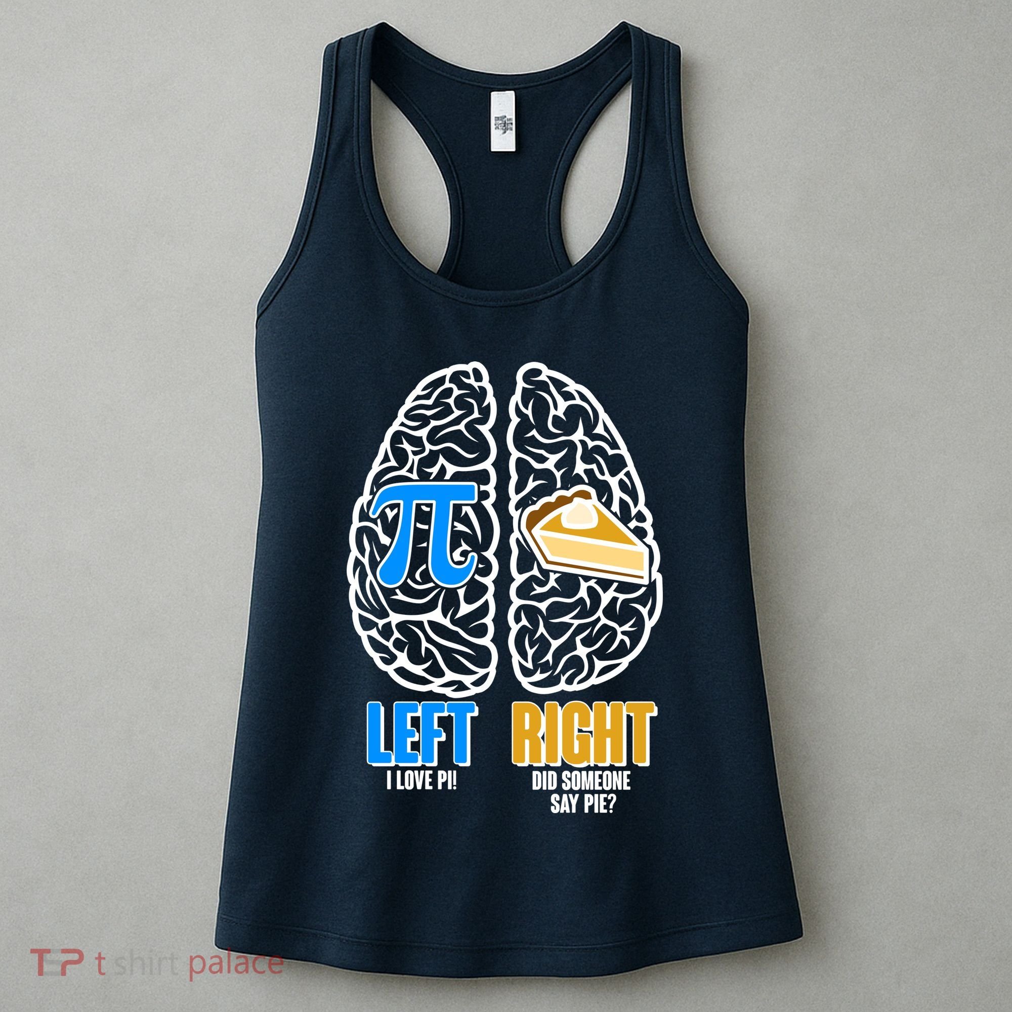 Funny Left Right Brain Pi Pie Women's Tank Top