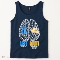 Funny Left Right Brain Pi Pie Tank Top thumb 2