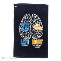 Funny Left Right Brain Pi Pie Golf Towel thumb 0