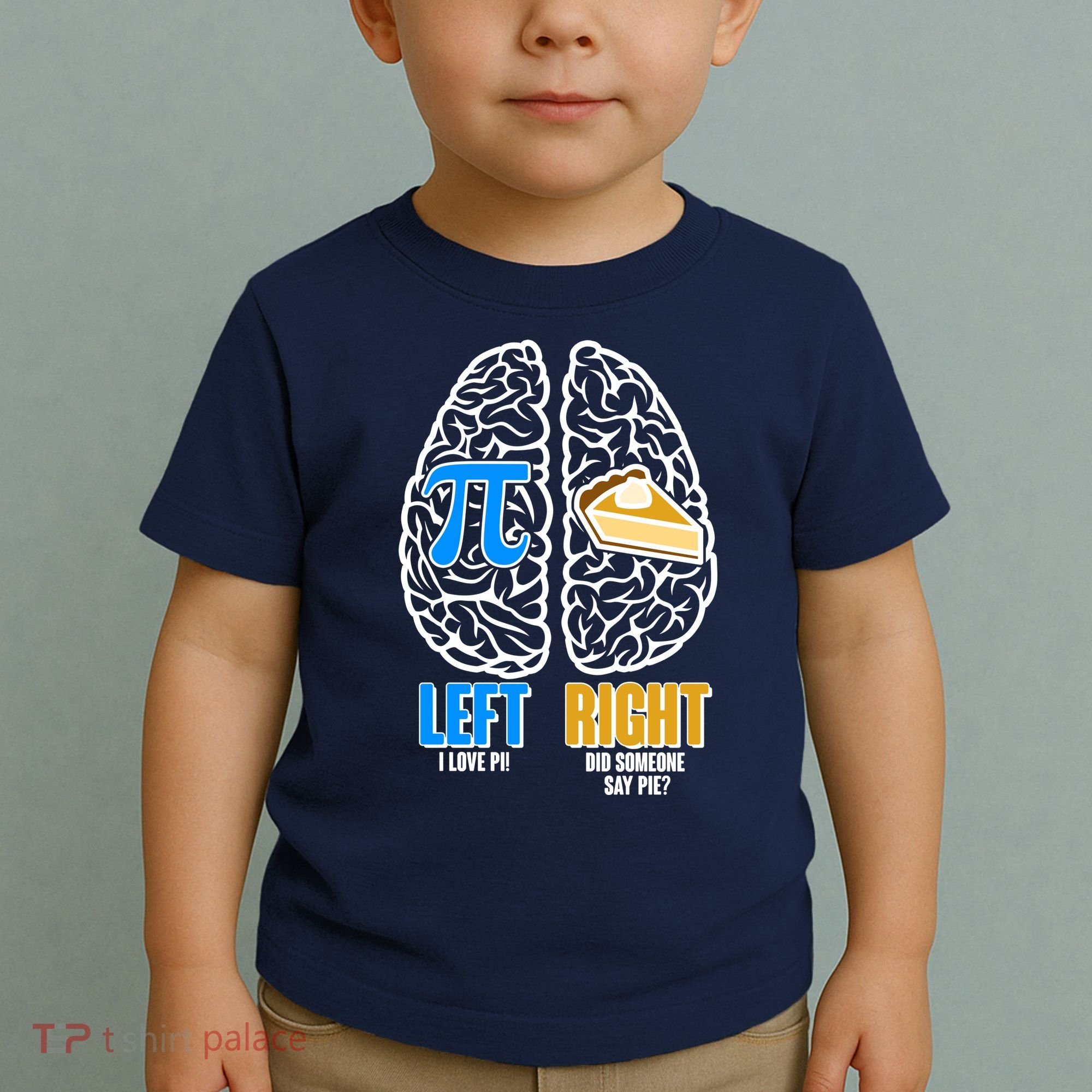 Funny Left Right Brain Pi Pie Toddler T-Shirt