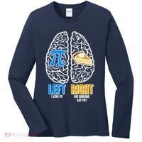 Funny Left Right Brain Pi Pie Women's Long Sleeve Shirt thumb 0