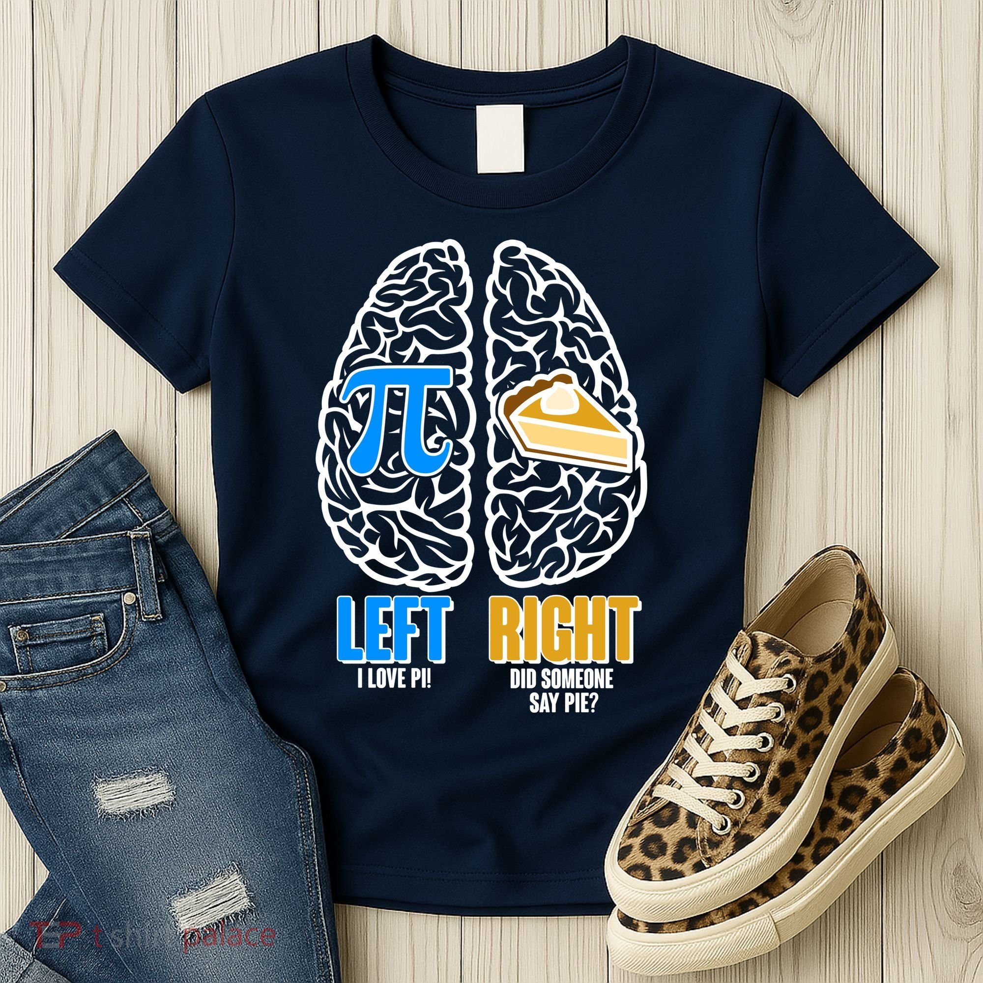 Funny Left Right Brain Pi Pie Women's T-Shirt