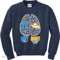 Funny Left Right Brain Pi Pie Kids Sweatshirt thumb 0