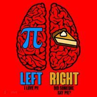 Funny Left Right Brain Pi Pie Santa Hat thumb 1