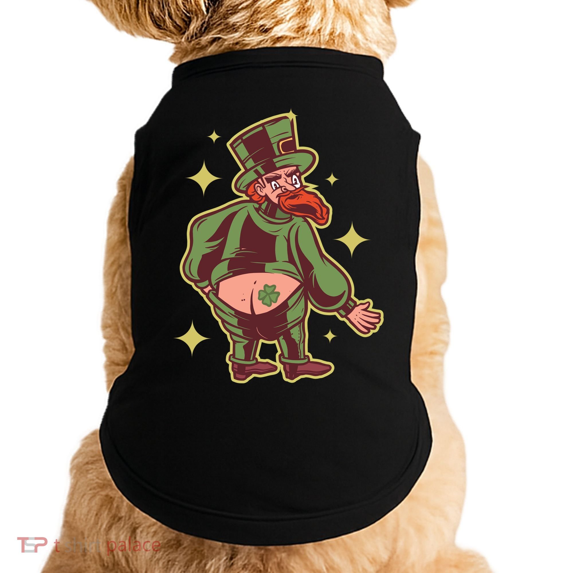 Funny Leprechaun Tattoo Doggie Tank