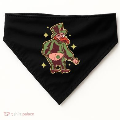 Funny Leprechaun Tattoo USA-Made Doggie Bandana