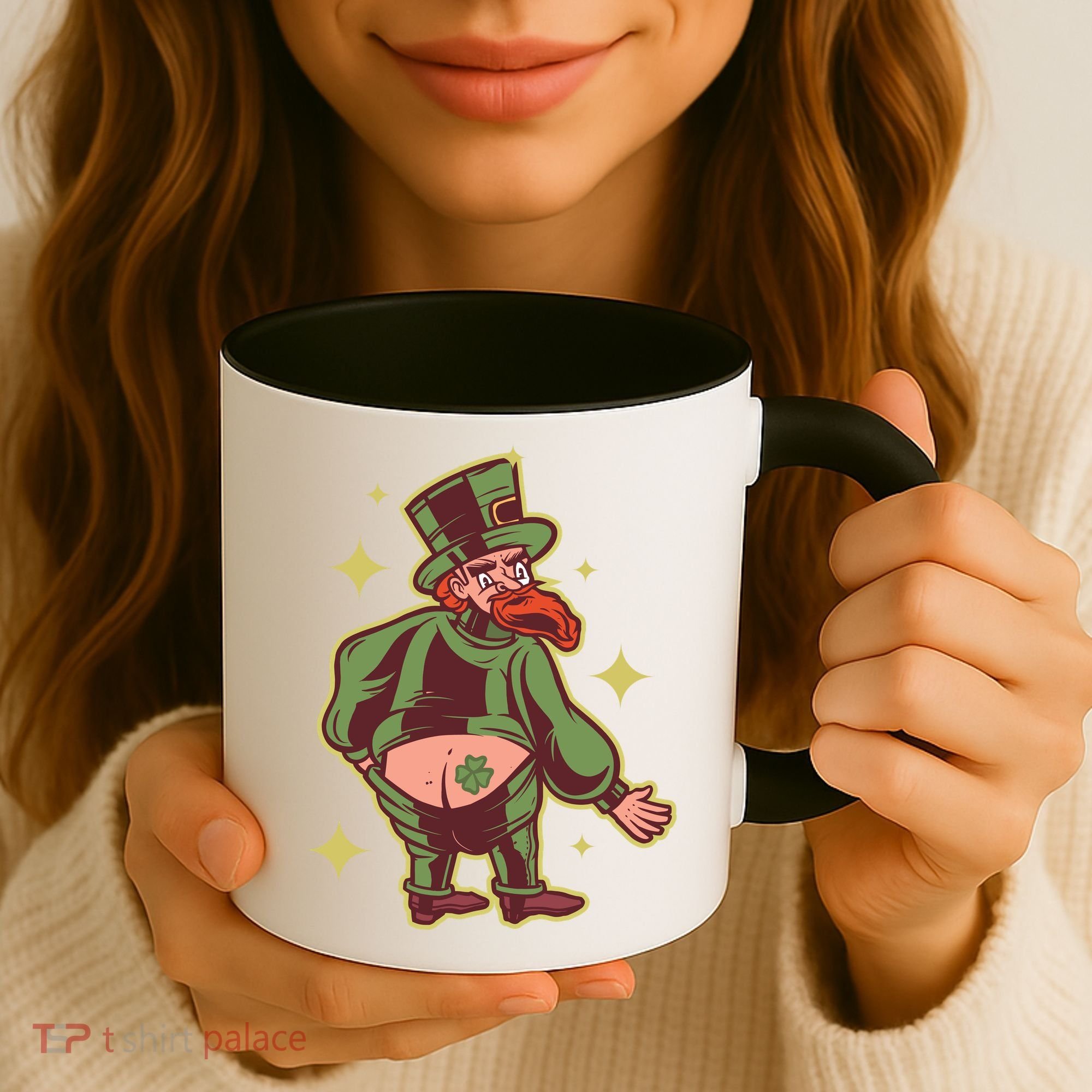 Funny Leprechaun Tattoo Coffee Mug